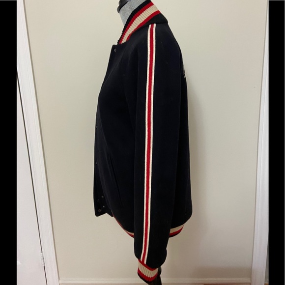 Zara Navy Blue Embroidered Letters Varsity Bomber - Picture 5 of 7